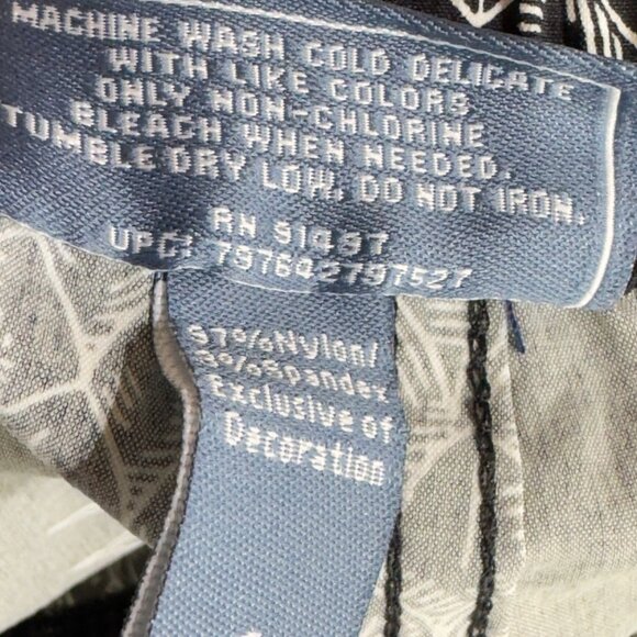 LAUREN JAMES Womens Short Shorts Black Pineapple Print Elastic Drawstring Size S - Picture 7 of 8